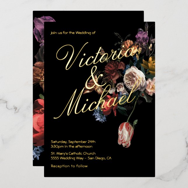 Dutch Master Floral Dark & Moody Wedding (Front/Back)