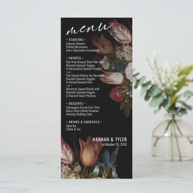 Dutch Masters Tulips and Mixed Floral Bouquets Menu (Standing Front)