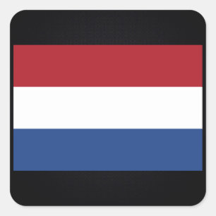 Dutch National flag of Netherlands-01.png Square Sticker