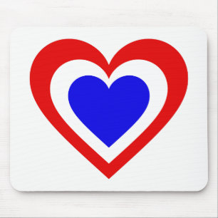 Dutch/Netherlands Flag-inspired Hearts Mouse Mat