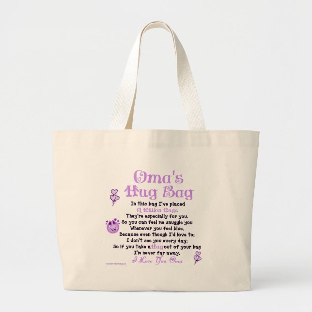 Dutch Oma Single Verse Large Tote Bag (Front)
