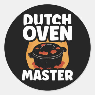 Dutch Oven Master Bbq Iron Metal Lover Dutch Oven  Classic Round Sticker