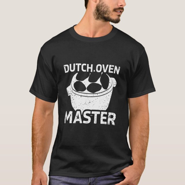 Dutch Oven Master Firepot Cooking Grilling T-Shirt (Front)