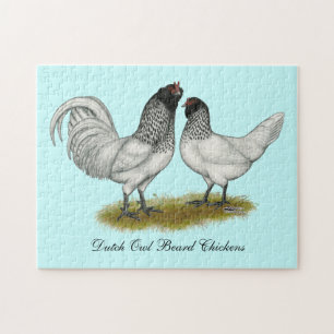 Dutch Owl Beard Chickens Jigsaw Puzzle