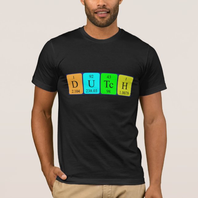 Dutch periodic table patriotic shirt (Front)