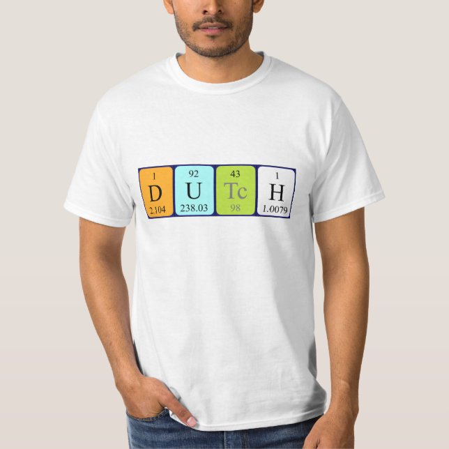 Dutch periodic table patriotic shirt (Front)