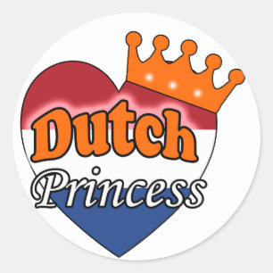 Dutch Princess Classic Round Sticker