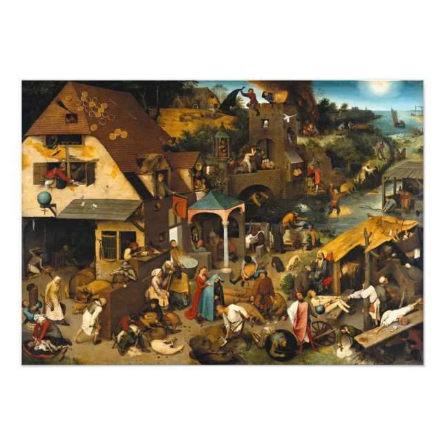 Dutch Proverbs by Pieter Bruegel the Elder Photo Print (Front)
