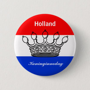Dutch Queen's day (Koninginnedag) 6 Cm Round Badge