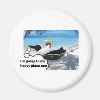 Dutch rabbit in happy place magnet