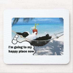 Dutch rabbit in happy place mouse mat