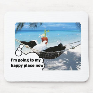 Dutch rabbit in happy place mouse mat