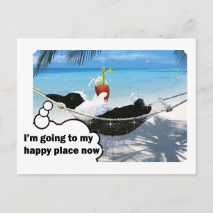 Dutch rabbit in happy place postcard