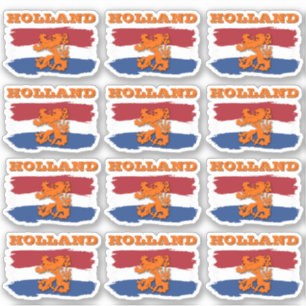 Dutch Red White Blue Flag Orange Lion Team Holland