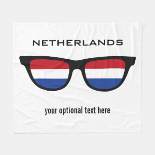 Dutch Shades custom text & colour fleece blankets