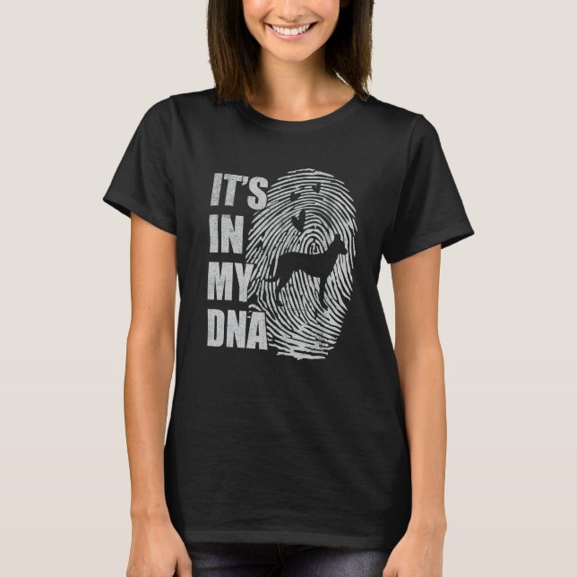Dutch Shepherd DNA Dog Mom Dad Dog T-Shirt (Front)