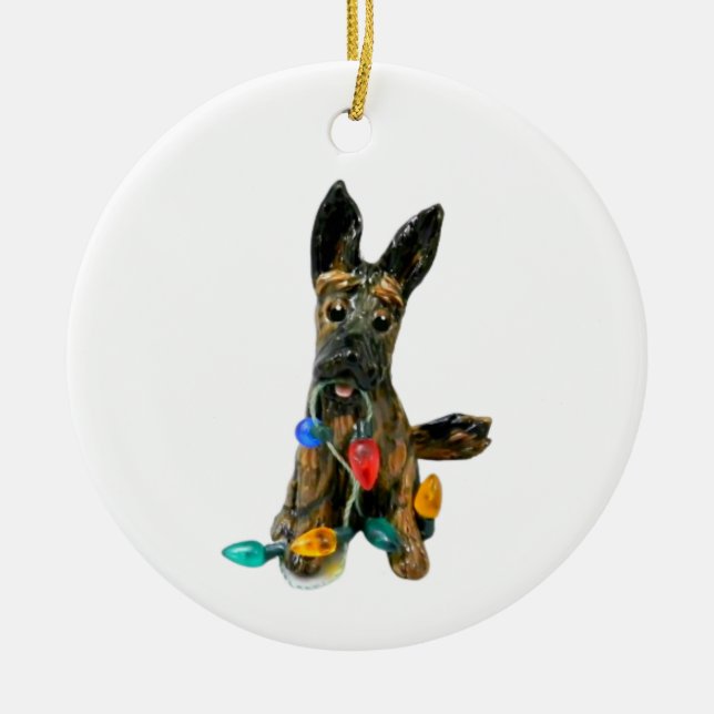 Dutch Shepherd Dog Christmas ornament (Front)