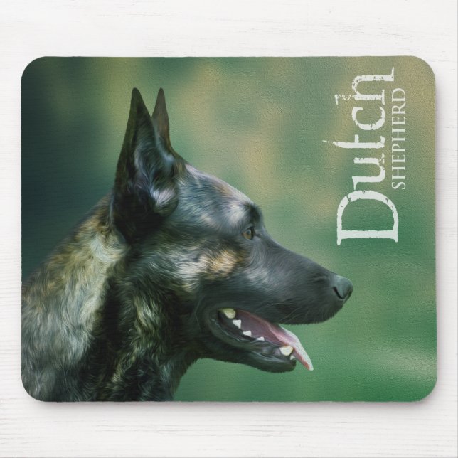 Dutch Shepherd dog - Dutchie -Hollandse  Herder Mouse Mat (Front)