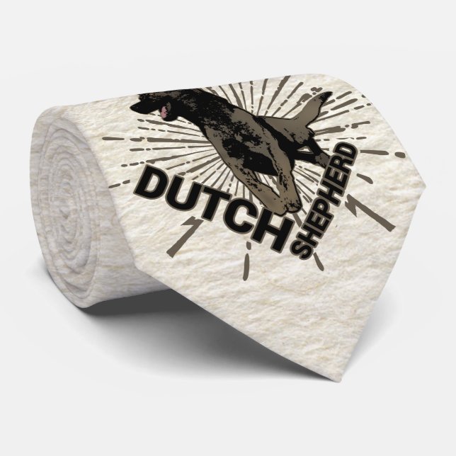 Dutch Shepherd Dog Tie (Rolled)