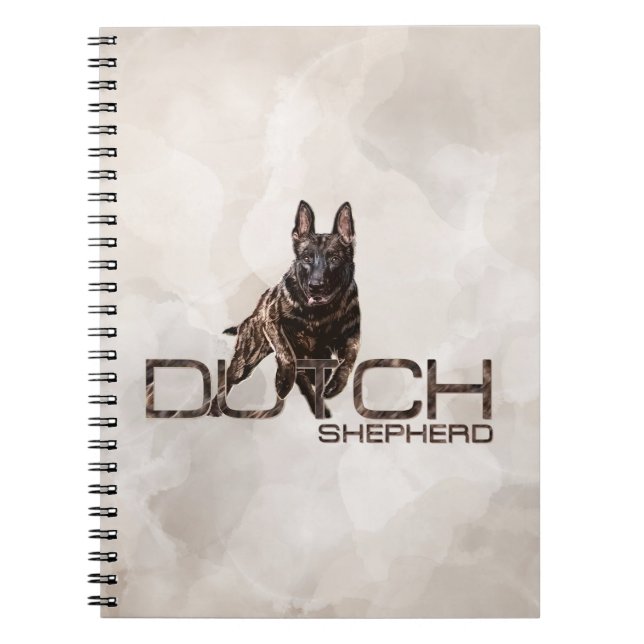 Dutch Shepherd - Dutchie Illustration Notebook (Front)