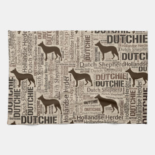 Dutch Shepherd - Hollandse Herder - Dutchie Tea Towel