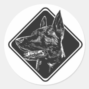 Dutch Shepherd -Hollandse Herdershond  Classic Round Sticker