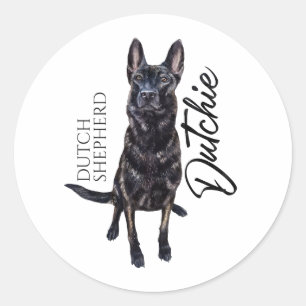 Dutch Shepherd -Hollandse Herdershond  Classic Round Sticker