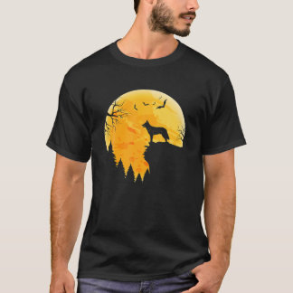 Dutch Shepherd Lovers Halloween Moon T-Shirt