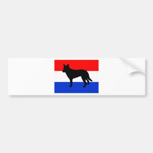 dutch shepherd netherlands-flag.png bumper sticker