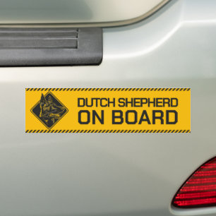 Dutch Shepherd on Board Bumper Sticker