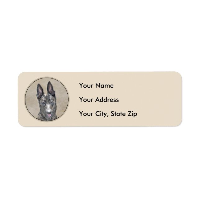 Dutch Shepherd Painting - Cute Original Dog Art (Front)