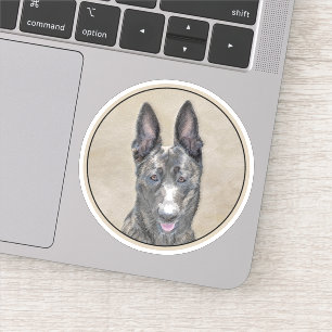 Dutch Shepherd Painting - Cute Original Dog Art