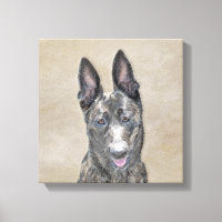 Dutch Shepherd Painting - Cute Original Dog Art