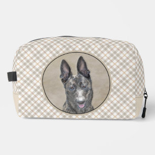 Dutch Shepherd Painting Cute Original Pet Dog Art Dopp Kit