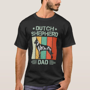 Dutch Shepherd Retro Vintage Dog Dad Dutch Shepher T-Shirt
