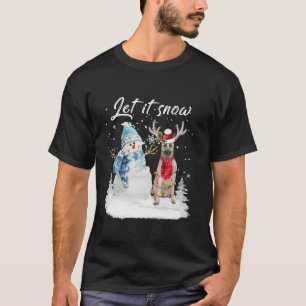 Dutch Shepherd Santa Dog Christmas Snowman Xmas Pa T-Shirt