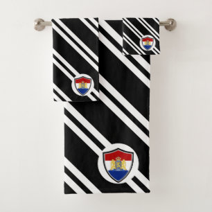 Dutch shield flag-coat arms bath towel set
