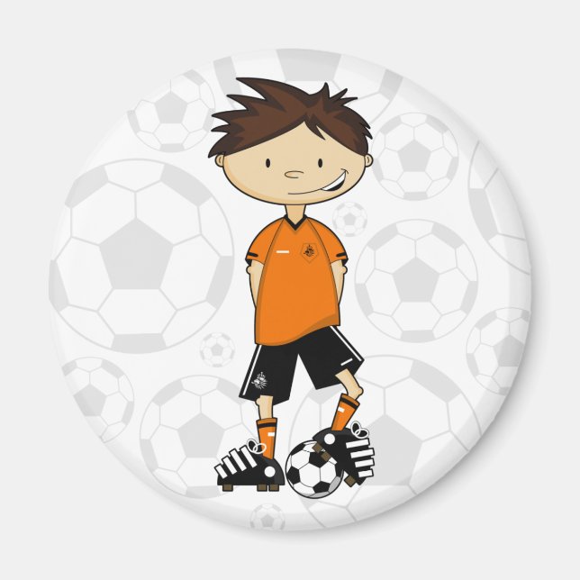 Dutch Soccer Boy Magnet (Front)