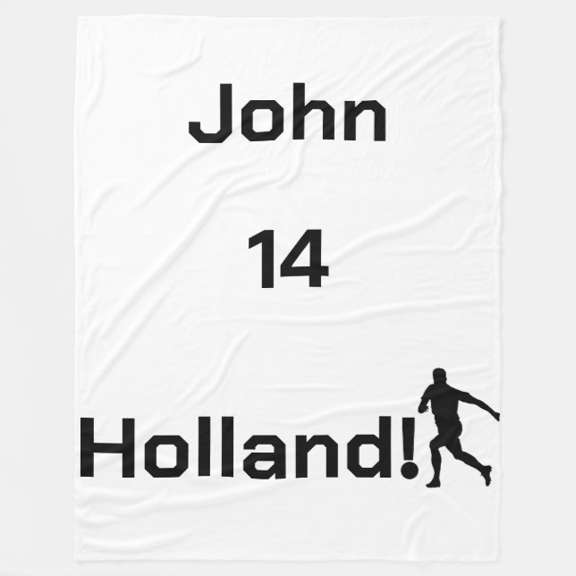 Dutch Soccer, customisable    Fleece Blanket (Front)