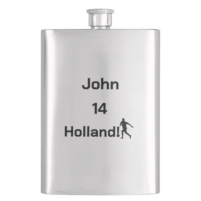 Dutch Soccer, customisable     Hip Flask (Front)
