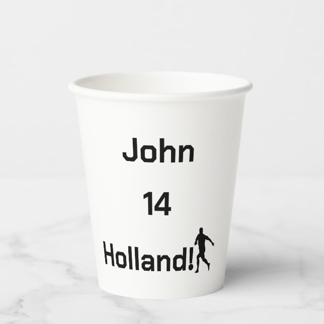 Dutch Soccer, customisable     Paper Cups (Front)