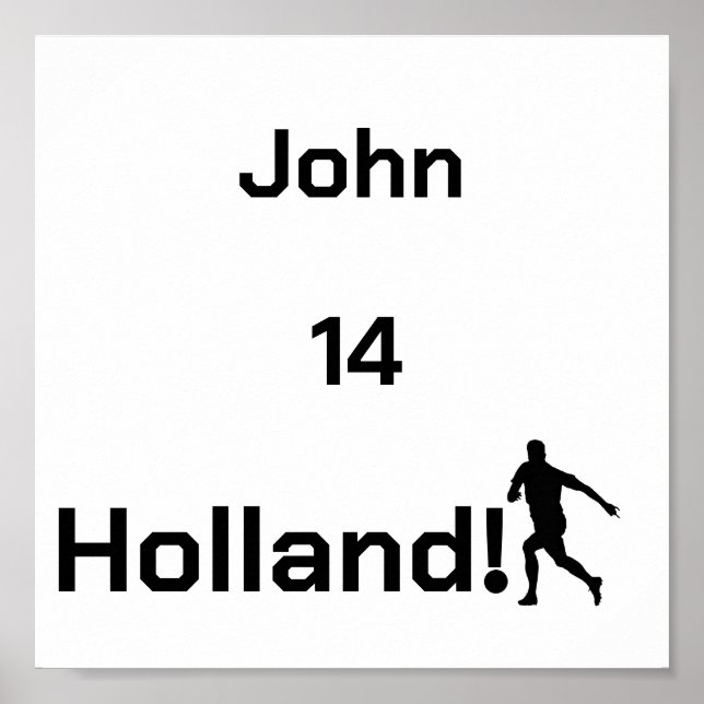 Dutch Soccer, customisable     Poster (Front)