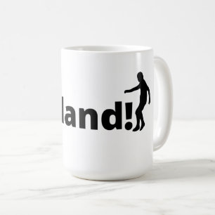 Dutch soccer player using dot as ball coffee mug