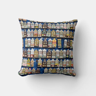 Dutch souvenirs, Amsterdam street scene. Cushion