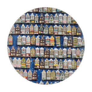 Dutch souvenirs, Amsterdam street scene. Cutting Board