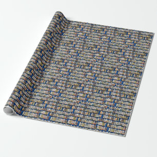 Dutch souvenirs, Amsterdam street scene. Wrapping Paper