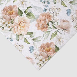 Dutch Still Life Floral Art Hydrangeas Tissue Paper