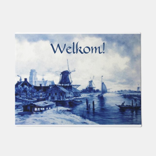 Dutch Style Welkom! Door Mat (Front)