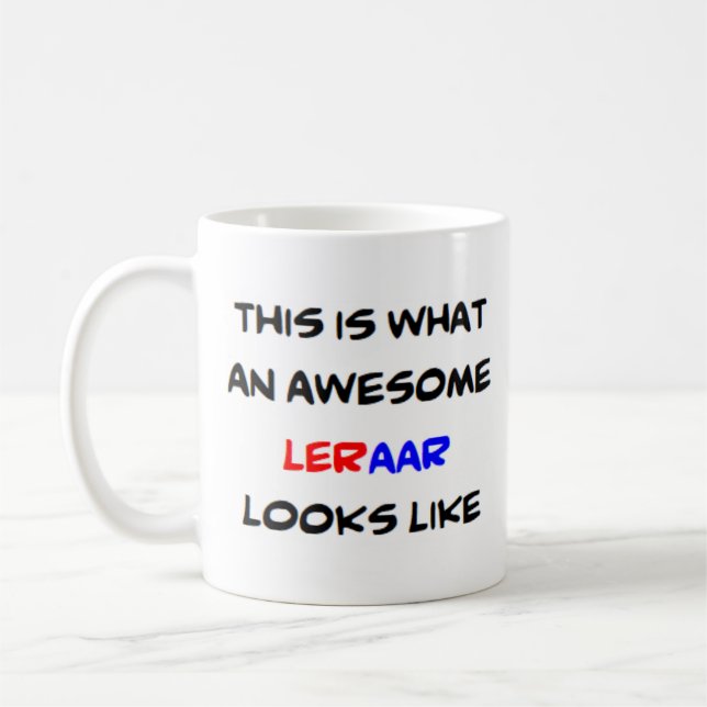 dutch teacher leraar, awesome coffee mug (Left)