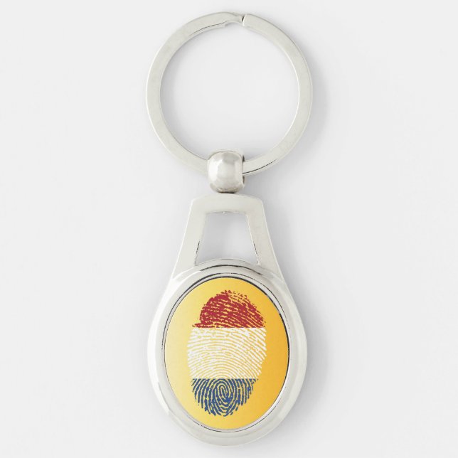 Dutch touch fingerprint flag key ring (Front)